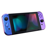 eXtremeRate Chameleon Purple Blue Joycon Handheld Controller Housing (D-Pad Version) with Full Set Buttons, DIY Replacement Shell Case for NS Switch JoyCon & OLED JoyCon - Console Shell NOT Included - JZP301