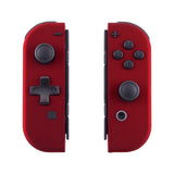 eXtremeRate Soft Touch Red Joycon Handheld Controller Housing (D-Pad Version) with Full Set Buttons, DIY Replacement Shell Case for NS Switch JoyCon & OLED JoyCon - Console Shell NOT Included - JZP302