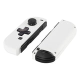 eXtremeRate Soft Touch White Joycon Handheld Controller Housing (D-Pad Version) with Full Set Buttons, DIY Replacement Shell Case for NS Switch JoyCon & OLED JoyCon - Console Shell NOT Included - JZP303