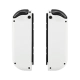 eXtremeRate Soft Touch White Joycon Handheld Controller Housing (D-Pad Version) with Full Set Buttons, DIY Replacement Shell Case for NS Switch JoyCon & OLED JoyCon - Console Shell NOT Included - JZP303