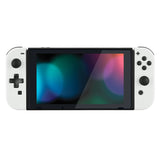 eXtremeRate Soft Touch White Joycon Handheld Controller Housing (D-Pad Version) with Full Set Buttons, DIY Replacement Shell Case for NS Switch JoyCon & OLED JoyCon - Console Shell NOT Included - JZP303