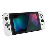 eXtremeRate Soft Touch White Joycon Handheld Controller Housing (D-Pad Version) with Full Set Buttons, DIY Replacement Shell Case for NS Switch JoyCon & OLED JoyCon - Console Shell NOT Included - JZP303