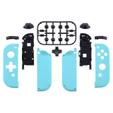 eXtremeRate Soft Touch Heaven Blue Joycon Handheld Controller Housing (D-Pad Version) with Full Set Buttons, DIY Replacement Shell Case for NS Switch JoyCon & OLED JoyCon - Console Shell NOT Included - JZP307