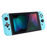 eXtremeRate Soft Touch Heaven Blue Joycon Handheld Controller Housing (D-Pad Version) with Full Set Buttons, DIY Replacement Shell Case for NS Switch JoyCon & OLED JoyCon - Console Shell NOT Included - JZP307
