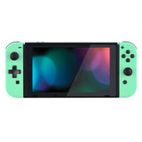 eXtremeRate Soft Touch Mint Green Joycon Handheld Controller Housing (D-Pad Version) with Full Set Buttons, DIY Replacement Shell Case for NS Switch JoyCon & OLED JoyCon - Console Shell NOT Included  - JZP308