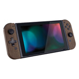 eXtremeRate Wood Grain Soft Touch Joycon Handheld Controller Housing (D-Pad Version) with Full Set Buttons, DIY Replacement Shell Case for NS Switch JoyCon & OLED JoyCon - Console Shell NOT Included - JZS201