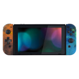 eXtremeRate Orange Star Universe Soft Touch Joycon Handheld Controller Housing (D-Pad Version) with Full Set Buttons, DIY Replacement Shell Case for NS Switch JoyCon & OLED JoyCon - Console Shell NOT Included - JZT102