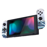 eXtremeRate The Great Wave Soft Touch Joycon Handheld Controller Housing (D-Pad Version) with Full Set Buttons, DIY Replacement Shell Case for NS Switch JoyCon & OLED JoyCon - Console Shell NOT Included - JZT103