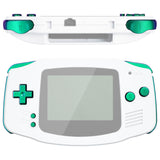 eXtremeRate Chameleon Green Purple GBA Replacement Full Set Buttons for Gameboy Advance - Handheld Game Console NOT Included - KAG2002