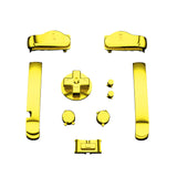 eXtremeRate Chrome Gold GBA Replacement Full Set Buttons for Gameboy Advance - Handheld Game Console NOT Included - KAG3001