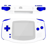 eXtremeRate Chrome Blue GBA Replacement Full Set Buttons for Gameboy Advance - Handheld Game Console NOT Included - KAG3004