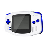 eXtremeRate Chrome Blue GBA Replacement Full Set Buttons for Gameboy Advance - Handheld Game Console NOT Included - KAG3004