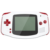 eXtremeRate Clear Red GBA Replacement Full Set Buttons for Gameboy Advance - Handheld Game Console NOT Included - KAG4002
