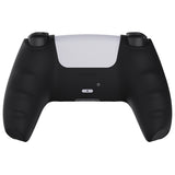 PlayVital Black Pure Series Anti-Slip Silicone Cover Skin for Playstation 5 Controller, Soft Rubber Case for PS5 Controller with Black Thumb Grip Caps - KOPF001