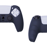 PlayVital Midnight Blue Pure Series Anti-Slip Silicone Cover Skin for Playstation 5 Controller, Soft Rubber Case for PS5 Controller with Black Thumb Grip Caps - KOPF003