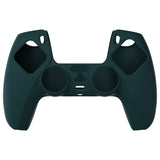 PlayVital Racing Green Pure Series Anti-Slip Silicone Cover Skin for Playstation 5 Controller, Soft Rubber Case for PS5 Controller with Black Thumb Grip Caps - KOPF004