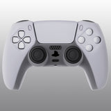 PlayVital Transparent Clear White Pure Series Anti-Slip Silicone Cover Skin for PS 5 Controller, Soft Rubber Case for PS5 Controller with Clear White Thumb Grip Caps - KOPF016