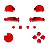 eXtremeRate Chrome Red Repair ABXY D-pad ZR ZL L R Keys for NS Switch Pro Controller, Glossy DIY Replacement Full Set Buttons with Tools for NS Switch Pro - Controller NOT Included - KRD403