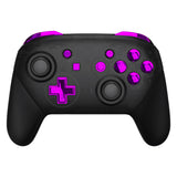 eXtremeRate Chrome Purple Repair ABXY D-pad ZR ZL L R Keys for NS Switch Pro Controller, Glossy DIY Replacement Full Set Buttons with Tools for NS Switch Pro - Controller NOT Included - KRD405
