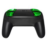 eXtremeRate Chrome Green Repair ABXY D-pad ZR ZL L R Keys for NS Switch Pro Controller, Glossy DIY Replacement Full Set Buttons with Tools for NS Switch Pro - Controller NOT Included - KRD406