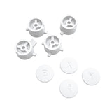 eXtremeRate White Interchangeable ABXY Buttons for Nintendo Switch Pro Controller, DIY Swappable Replacement ABXY for NS Pro Controller- Controller NOT Included - KRH603