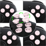 eXtremeRate Cherry Blossoms Pink Interchangeable ABXY Buttons for Nintendo Switch Pro Controller, DIY Swappable Replacement ABXY for NS Pro Controller- Controller NOT Included - KRH605