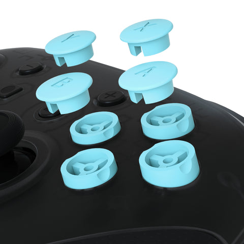 eXtremeRate Heaven Blue Interchangeable ABXY Buttons for Nintendo Switch Pro Controller, DIY Swappable Replacement ABXY for NS Pro Controller- Controller NOT Included - KRH606