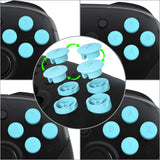 eXtremeRate Heaven Blue Interchangeable ABXY Buttons for Nintendo Switch Pro Controller, DIY Swappable Replacement ABXY for NS Pro Controller- Controller NOT Included - KRH606