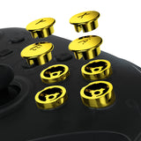 eXtremeRate Chrome Gold Interchangeable ABXY Buttons for Nintendo Switch Pro Controller, DIY Swappable Replacement ABXY for NS Pro Controller- Controller NOT Included - KRH608