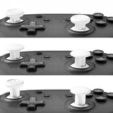 eXtremeRate White Interchangeable Ergonomic Thumbsticks for Nintendo Switch Pro Controller with 3 Height Domed and Concave Grips Adjustable Joystick - KRM522
