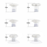 eXtremeRate Transparent Interchangeable Ergonomic Thumbsticks for Nintendo Switch Pro Controller with 3 Height Domed and Concave Grips Adjustable Joystick - KRM523