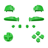 eXtremeRate Green Repair ABXY D-pad ZR ZL L R Keys for NS Switch Pro Controller, DIY Replacement Full Set Buttons with Tools for NS Switch Pro - Controller NOT Included - KRP317