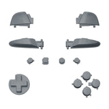 eXtremeRate New Hope Gray Repair ABXY D-pad ZR ZL L R Keys for NS Switch Pro Controller, DIY Replacement Full Set Buttons with Tools for NS Switch Pro - Controller NOT Included - KRP337