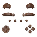 eXtremeRate Wood Grain Repair ABXY D-pad Keys ZR ZL L R Buttons for Nintendo Switch Pro Controller, Glossy DIY Replacement Full Set Buttons with Tools for Nintendo Switch Pro - Controller NOT Included - KRS201