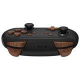 eXtremeRate Wood Grain Repair ABXY D-pad Keys ZR ZL L R Buttons for Nintendo Switch Pro Controller, Glossy DIY Replacement Full Set Buttons with Tools for Nintendo Switch Pro - Controller NOT Included - KRS201