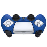 PlayVital Blue Raging Warrior Edition Controller Protective Case Cover for PS5, Anti-slip Rubber Protector for PS5 Wireless Controller, Soft Silicone Skin for PS5 Controller with Thumbstick Cap - KZPF003