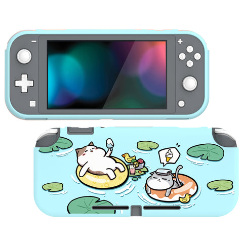 PlayVital Pool Party Kitten Custom Protective Case for NS Switch Lite, Soft TPU Slim Case Cover for NS Switch Lite - LTU6007