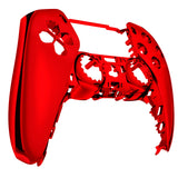 eXtremeRate Chrome Red Glossy DIY Accessories Replacement Front Housing Shell Compatible with ps5 Controller, Custom Faceplate Compatible with ps5 Controller - Touchpad NOT Included - MPFD4003