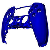 eXtremeRate Chrome Blue Glossy DIY Accessories Replacement Front Housing Shell Compatible with ps5 Controller, Custom Faceplate Compatible with ps5 Controller - Touchpad NOT Included - MPFD4004