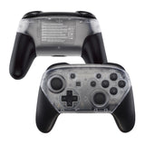 eXtremeRate Transparent Clear Faceplate and Backplate for Nintendo Switch Pro Controller, DIY Replacement Shell Housing Case for Nintendo Switch Pro - Controller NOT Included - MRM501