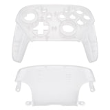 eXtremeRate Transparent Clear Faceplate and Backplate for Nintendo Switch Pro Controller, DIY Replacement Shell Housing Case for Nintendo Switch Pro - Controller NOT Included - MRM501