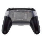 eXtremeRate Transparent Clear Faceplate and Backplate for Nintendo Switch Pro Controller, DIY Replacement Shell Housing Case for Nintendo Switch Pro - Controller NOT Included - MRM501