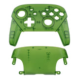 eXtremeRate Transparent Clear Green Faceplate and Backplate for Nintendo Switch Pro Controller, DIY Replacement Shell Housing Case for Nintendo Switch Pro - Controller NOT Included - MRM504