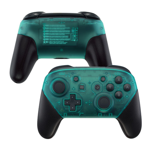 eXtremeRate Emerald Green Faceplate and Backplate for Nintendo Switch Pro Controller, DIY Replacement Shell Housing Case for Nintendo Switch Pro - Controller NOT Included - MRM508