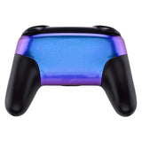 eXtremeRate Chameleon Glossy Faceplate and Backplate for NS Switch Pro Controller, Purple Blue DIY Replacement Shell Housing Case for NS Switch Pro - Controller NOT Included - MRP301