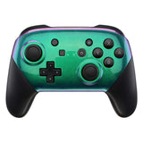 eXtremeRate Chameleon Glossy Faceplate and Backplate for Nintendo Switch Pro Controller, Green Purple DIY Replacement Shell Housing Case for Nintendo Switch Pro - Controller NOT Included - MRP311