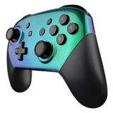 eXtremeRate Chameleon Glossy Faceplate and Backplate for Nintendo Switch Pro Controller, Green Purple DIY Replacement Shell Housing Case for Nintendo Switch Pro - Controller NOT Included - MRP311