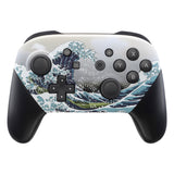 eXtremeRate The Great Wave Patterned Soft Touch Faceplate and Backplate Replacement Shell Housing Case for NS Switch Pro Controller- Controller NOT Included - MRT105