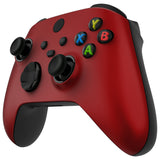 eXtremeRate FaceMag Scarlet Red Magnetic Replacement Front Housing Shell for Xbox Series X & S Controller, DIY Faceplate Cover with Accent Rings for Xbox Core Controller Model 1914 - Controller NOT Included - MX3P3001