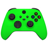 eXtremeRate FaceMag Neon Green Magnetic Replacement Front Housing Shell for Xbox Series X & S Controller, DIY Faceplate Cover with Accent Rings for Xbox Core Controller Model 1914 - Controller NOT Included - MX3P3003